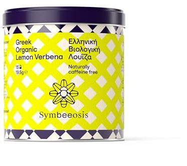 Symbeeosis Infusion Bio Grecque de Verveine Citronnée Symbeeosis - Thé Apaisant pour le Stress & Aide au Sommeil avec des Propriétés Digestives - Mélange Enrichi en Extrait Sec de Verveine Citronnée