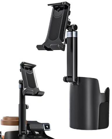 Supporto per telefono per auto, 360 portabevande girevole, supporto per telefono, supporto per bevande, supporto per auto, supporto universale per cellulare con estensione per bevande, portabevande