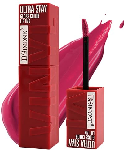 Rossetto liquido brillante, non trasferibile. Rossetto liquido a lunga durata, impermeabile, non appiccicoso, SuperStay Glossy con finitura naturale Vinyl Ink. Make-up per le labbra con 16 ore di
