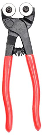 Heavy Duty Glass Mosaic Cutter Nipper Wheel Blades Cutting Pliers - Essential Tool for Glass, Tile, and Crystal Mosaics - weight and Portable - Perfect for DIY - Double Round Wheeled Plier