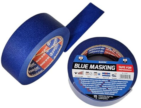 PAINTER MiG-Met - Kreppband 38mm - Malerkrepp - 1 Stück, 50 m, Blau - Abklebeband Maler - Malerband - Klebeband Malerarbeiten - Kreppklebeband - UV-beständig, für Innen- und Außeneinsatz