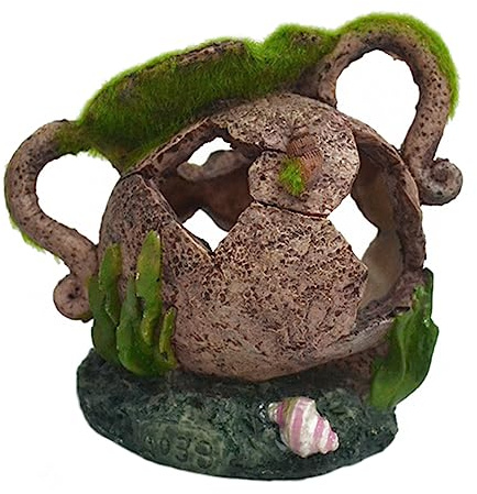 Milisten Moss Escape Jar Terrarium Decor for Fish Tank Shrimp Breeding Cave Reptile Moss