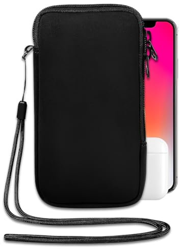 LAJUP Custodia Per Cellulare In Neoprene,Custodie Protettiva Universale Per Telefono,Borsa Per Telefono Con Cinturino,Tasca Per Cellulari Con Cerniera