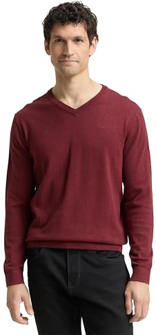 Tom Tailor Pull pour Homme, 39101 - Bordeaux mélangé, XXL