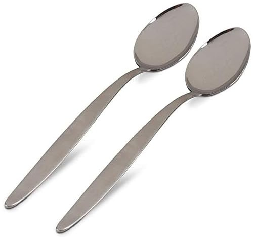BNAZIND Kunz XL Serving Spoon | 2 Pack | 12 Inch Premium Food-Grade 18/10 Stainless Steel | Large Cooking Spoon | Heavy-Duty Buffet Spoons with Ergonomic Long Handle