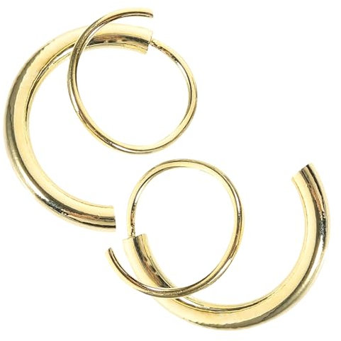 minkissy 2 Stück Minimalistische Ohrkletterer 14K Kupfer Verdrehte Helix Ohrringe für Frauen Spiralohrringe im Eleganten Design