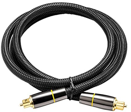 Operitacx Cavo Audio Ottico in Fibra Ottica Nero 20 Metri Maschio