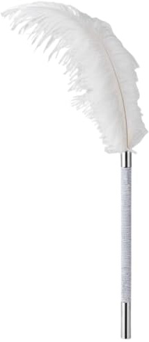 TRQOYTU Plume Chatouilleur Réel Plumes Clitoris Cultures Flirt Chatouilleur Érotique Flogger Fouet Récolte BDSM Bondage Fessée Paddle Jeu De Rôle Érotique Contraintes De Lit Jouet Sexuel