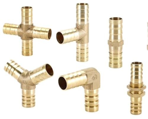4-25mm slanganslutning 2 3 4-vägs rak böj Y-koppling kors skott mässing slanganslutning rörkoppling koppling splitter hem trädgård(Y 3 Ways,5MM_HOSE BARB)