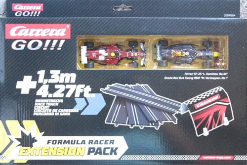 Carrera GO!!! Track Extension Pack - F1 Racer, 1,3 meter, 4 raka sektioner och tunnelsektion