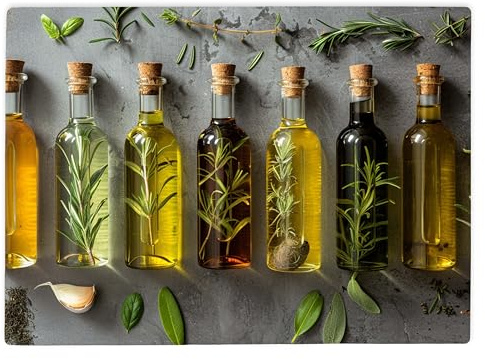 Shopagift Selection of Cooking Oils Glass Chopping Board Large Kitchen Worktop Saver 39cm x 28cm