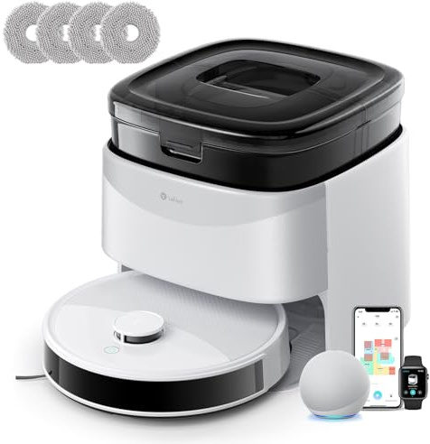 LEFANT M3L Robot Aspirador y Fregasuelos, 220min, 10 000Pa Suction, Navegación dToF, Doble Giro Fregar, Lavado y Secado Automático, Vaciado Automático para 3,2 L, Cepillos Antienredos