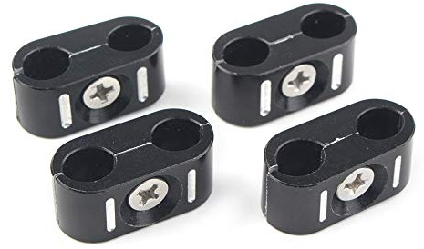 LIYU003 Motorcycle Brake Throttle Cable Clamp Clip Dual Separator Wire Line Holder Organizer Accessorie Clamp Replacement for 1984-UP(Pack of 4)