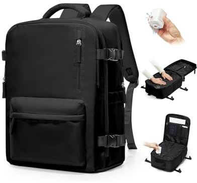 BJLFS Sac à dos Sous Vide Avec Pompe Ryanair 40x30x20 Bagage Cabine 40x30x20 Sous Vide Sac à dos pour ordinateur portable Sac à dos de Voyage étanche avec système de compression scellé