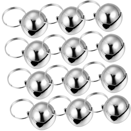 BELLIFFY 12 Pezzi Campanellini in Metallo Leggeri per Collari di Cani e Gatti, Pendenti Eleganti e Resistenti per Attività Indoor e Outdoor