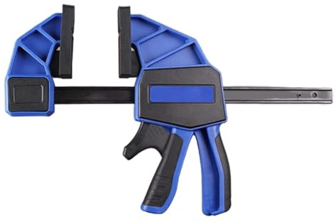 yeeplant Morsetto per barra resistente, 15,2 cm, morsetto a presa rapida, forza di serraggio 136,1 kg, morsetto in acciaio con una sola mano, convertibile in spargitore, 35 cm
