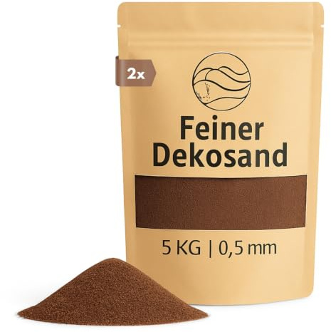 Deko-Sand braun 10 kg - Feine Dekosteine für Vasen, Gläser, Tischdeko & Floristik