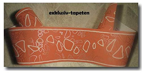 Borte Tapetenborte Retro orange Grafik Design