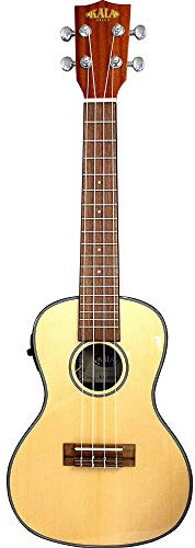 KALA KA-SCGE - Solid Spruce Mahogany Concert Ukulele, with EQ & Bag (UB-C)