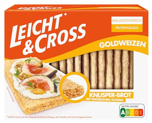 LEICHT&CROSS Knusperbrot Goldweizen, 8er Pack (8 x 125 g)