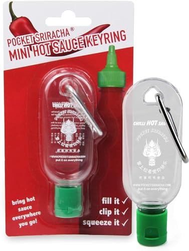 Schlüsselanhänger, Mini-Sriracha-Flasche (leer)