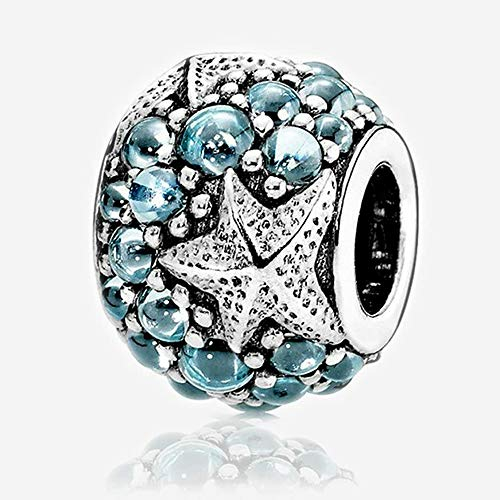 PANDOCCI 2016 Sommer-Charm-Anhänger mit Seestern und Zirkonia, 100% 925 Sterlingsilber, für Pandora-Armbänder