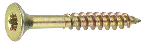 Connex Universalschrauben 5,0 x 50 mm - 1 kg Großpack - Senkkopf - TX-Antrieb - Teilgewinde - Gelb verzinkt / Schrauben-Set / Schrauben im Beutel / KL3215050