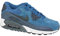 Nike Air Max 90 Leather Women Schuhe Brigade Blue-Metallic Armory Navy-Squadron Blue - 39