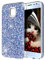 OKZone Galaxy J3 2017 Hülle, Luxus Glitzer Bling Design Weich TPU Bumper Case Silikon Schutzhülle Handy Tasche Rückseite Hülle Etui Cover TPU Bumper Schale für Samsung Galaxy J3 2017 (Blau)