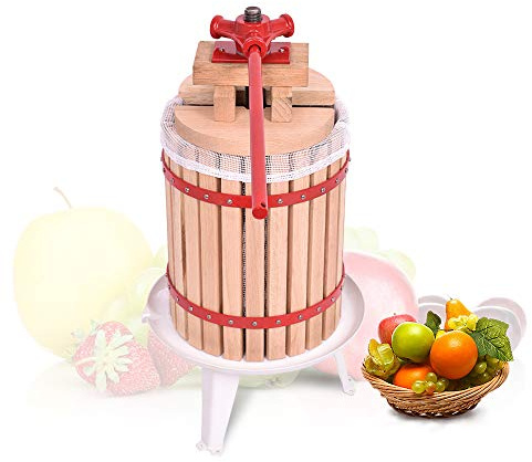 Aufun Prensa de Frutas 18L Prensa de Jugo Prensa de Vino Prensa de Zumo Prensa de Pulpa Molino de Frutas (Prensa de Frutas, 18L)