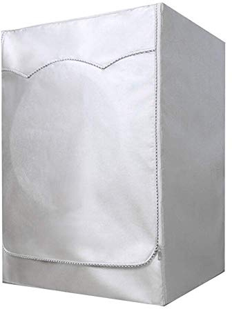 VALINK Washing Machine Cover, Automatic Roller Washing Machine Dustproof Cover Sunscreen Fabric w/Zipper for Front Load Washer Protection, Automatic Drum Washer Waterproof Protector