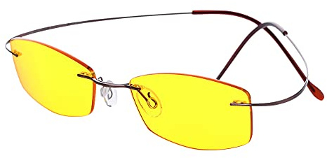 PRiSMA LiNDAU DRiVE85 Blaulichtfilterbrille zum Autofahren, Autobrille mit Blaulichtfilter, Brille mit 85% Blaufilter bei Tag und Nacht L923D