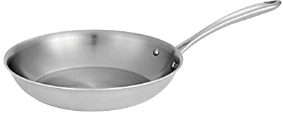 Tramontina Fry Pan Tri-Ply Clad (10 in) 80116/027DS | Sartén lista para inducción, apta para lavavajillas, certificado NSF