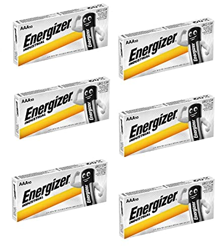 Hold. Energizer Industrial alcaline AAA/LR03 - Boîte de 10 x 6 (Total 60 Piles)