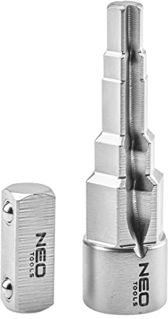 NEO TOOLS 2-in-1-Universal Stufenschlüssel, gestufter Schlüssel CRV-Stahl | Für 1/2-Schraubenschlüssel mit Innen- und Außengewinde, Größen 1/2, 3/8, 15/32, Adapter, Für Schraubenschlüsselz