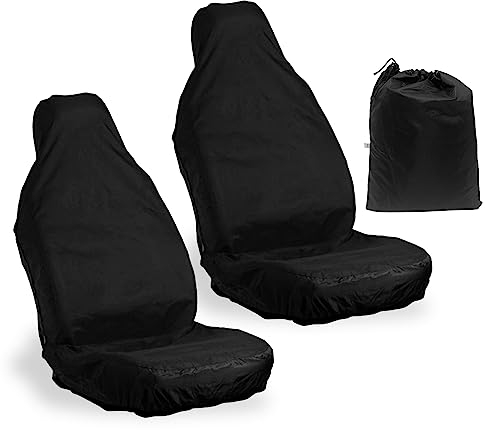 TSHAOUN 2 x Coprisedile Auto Anteriore Impermeabile Coprisedile Auto Seduta in Nylon, Protezione Sedile Guidatore, Proteggi Sedili Auto per Animali Domestici, Manutenzione Auto, Sport, Surf