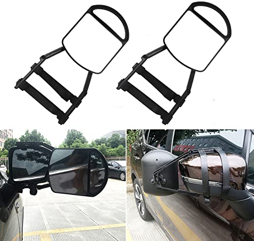 Wohnwagenspiegel Außenspiegel Auto Abschleppspiegel Anhängerspiegel Caravanspiegel 360° Drehbarer für Wohnmobile, Wohnwagen, Anhänger (Schwarz, 2 Stück)