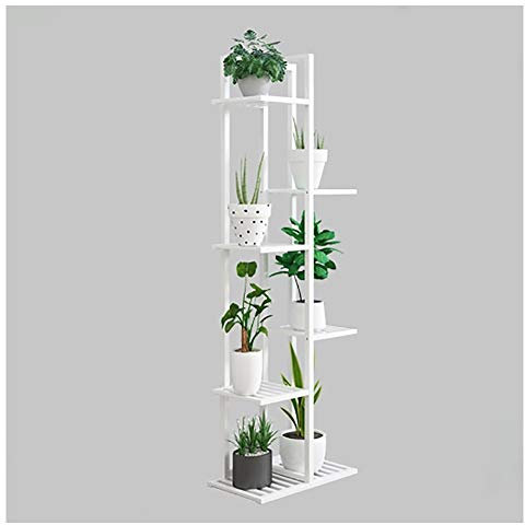 FLBT Holz-Pflanzenständer, Blumenständer, 6-lagiges Topfregal, Bonsai-Ausstellungsständer, Outdoor-Indoor-Gartenterrasse, mehrere Pflanzen-Balkonregale Display und Dekoration, Aufbewahrung