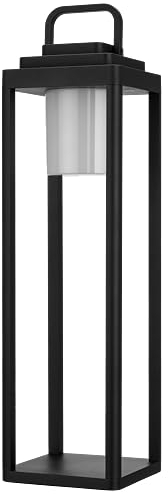 REV Lampe LED - Lanterne sans fil en aluminium - Lampe d'extérieur élégante avec fonction variateur d'intensité - Hauteur : 50 cm - 160 lm - 2 W - 4000 mAh - IP65 - Noir