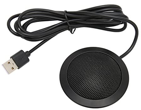 Cyrank Altavoz para Conferencias, Micrófono Omnidireccional para Computadora con Captación De 360 ​​Grados, Micrófono para Conferencias para Computadora Portátil con Reducción De Ruido Plug and Play