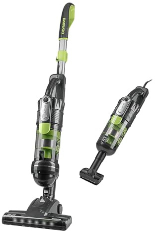 Daewoo Tornado Upright Vacuum, Powerful 600W, 7M Cord, Cyclonic Suction, Upright And Handheld, Washable Filter, Large 0.5L Dusk Tank, Crevice, Upholstery, Stair Foot Accessories Included