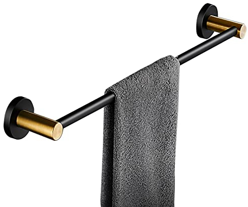 Handtuchstange 100 cm, 110 cm, 120 cm, gebürstete Edelstahl-Kleiderstange für Küche, Badezimmer, Toilette, Schränke, wasserdicht und beständig (einzelne Stange, Schwarzgold) (Größe: 100 cm)