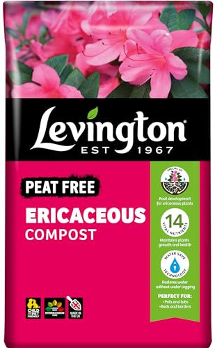 Levington PEAT FREE Ericaceous Compost, 50 litre compost for acid-loving plants