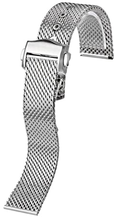 AEHON Uhrenarmband für Omega Seamaster Serie 300 Taucheruhr 007 Version Uhrenarmband Diver 3000 m Edelstahl-Mesh-Gürtel, 20 mm, Achat