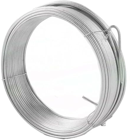 Bindedraht, Verzinkter Draht, Dicke 5 mm (0,197 Zoll) Durchmesser, massives Drahtseil 6 Gauge, Mehrzweck-Metallseil, für Pflanzen, DIY, Blumenbefestigung, Befestigung von Zäunen, Silber (Size : 90M/2
