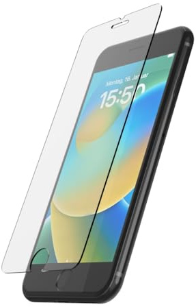 Hama Handy Schutzglas iPhone 7/8/SE 2020/SE 2022 (Displayschutz ultraklar Anti-Fingerprint, Montagehilfe, Vollschutz 9H ultradünn, case-friendly, kratzfest, Displayschutzglas iPhone stoßfest)