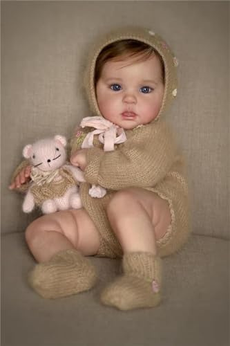 Anano Reborn Puppen Lebensecht 20 Zoll 50 cm Reborn Babypuppe Wie Echtes Baby Reborn Puppe MäDchen Realistische Babys Babypuppen Wie Echt Aussehen Reborn Baby Mit Echten Haaren