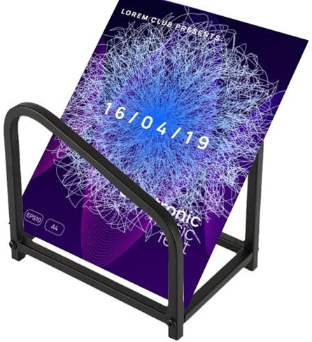 Plattenständer für Alben, Plattenhalterständer - Albumspeicher aufzeichnen - Stilvoller Desktop-Aktensortierer, Schallplattenaufbewahrung, Zeitungs- und Aktenordnerständer, Buchalbum-Anzeige, Aufbewah