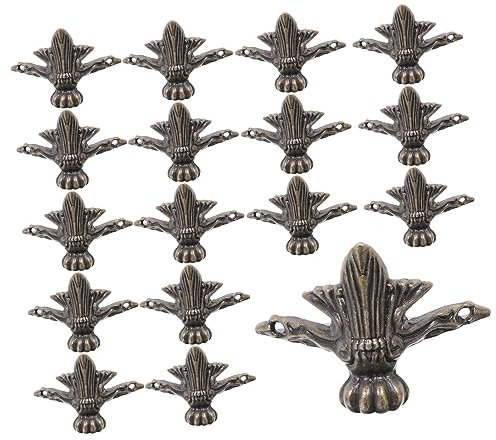 Homoyoyo 20pezzi Gambe Decorative Vintage in Lega Zinco Per Scatole in Legno Piedini Antichi Con Viti Piedi Protettivi Per Mobili e Scatole Porta Gioielli