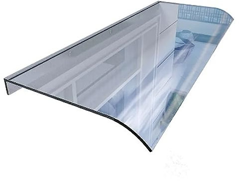 Auvent de porte et fenêtre en polycarbonate transparent pour terrasse extérieure, porte d'entrée invisible, auvent de garage, trottoir, marquise, 40,6 x 40,6 cm, idéal pour porches